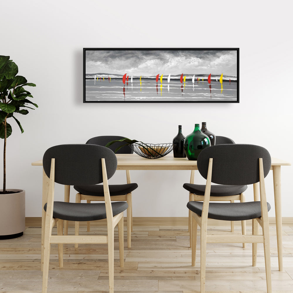 Sailboats on the Lake | Coastal Canvas Art for Home Decor