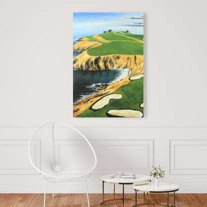 Blue Coastal Canvas - Pebble Beach Golf Links Home Decor