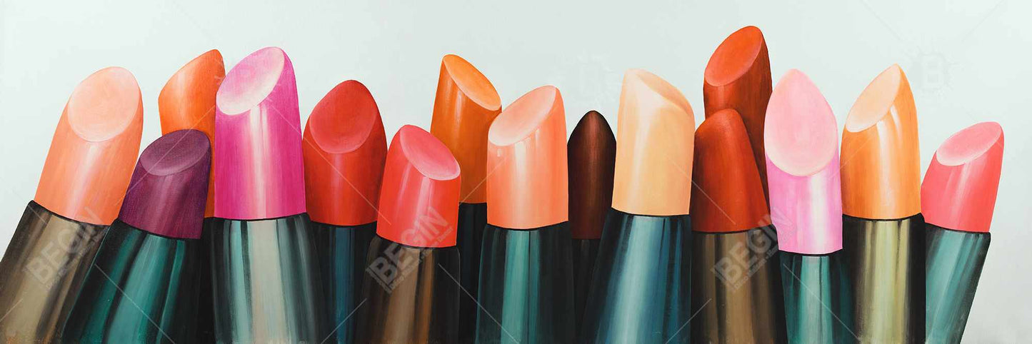 Lipstick Addict Framed Canvas - Bedroom Decor | Beauty Art