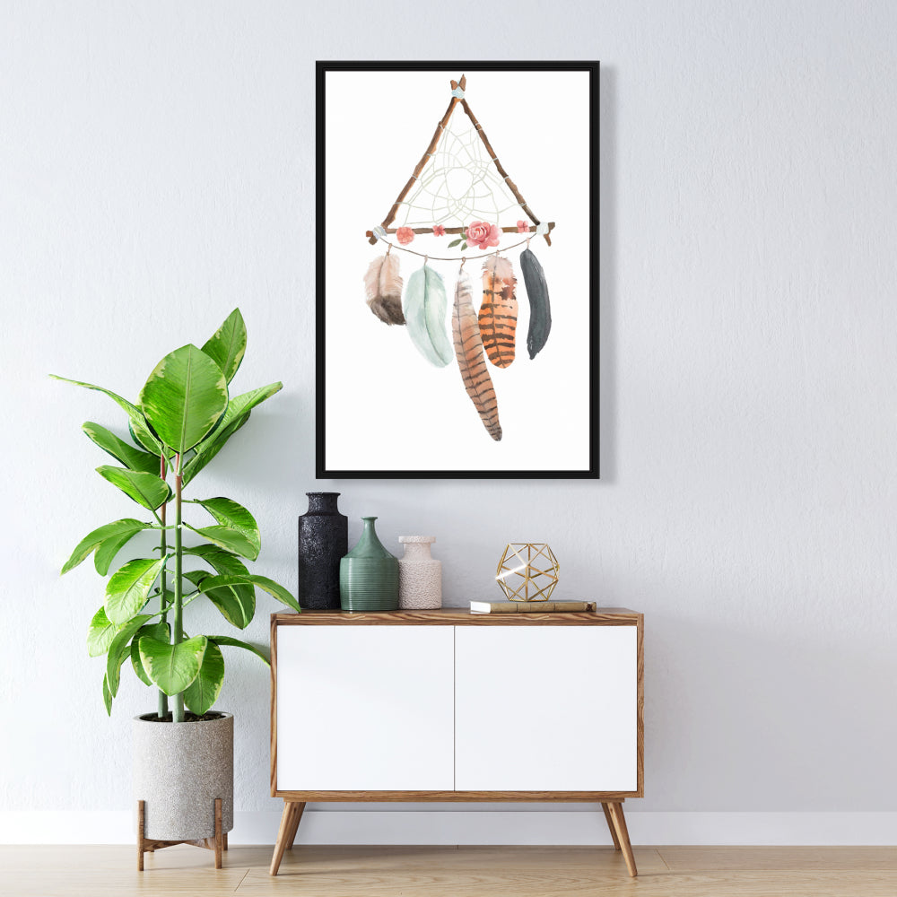 Bohemian Triangular Dream Catcher Canvas | Home Decor Art