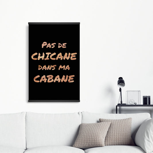 "No Dispute in My House Canvas - Rustic Brown Wall Decor"
