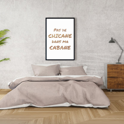 "No Dispute in My House" White Framed Canvas - Home Decor