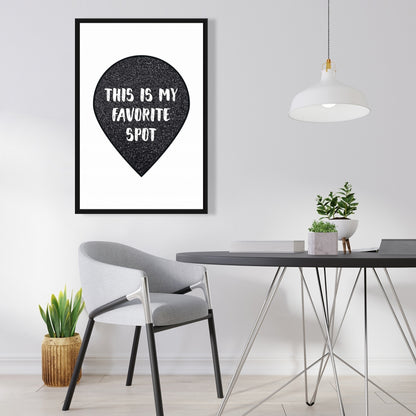 Citations motivantes sur les femmes sur toile encadrée – C'est mon endroit préféré