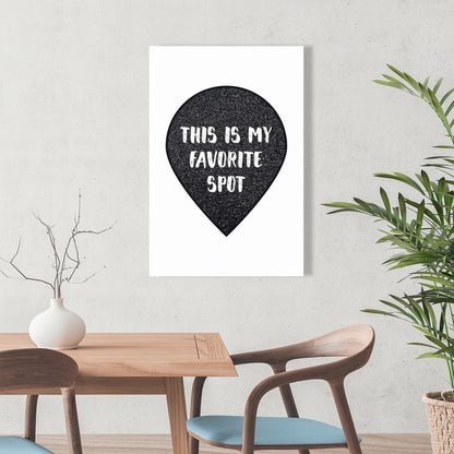 Toile de chambre à coucher contemporaine pour femme - C'est mon endroit préféré