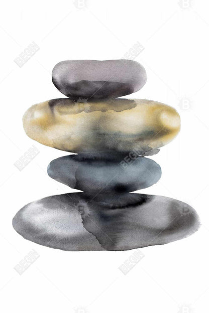 Hot Stones Gray Magnetic Stick Canvas - Home Decor Minerals