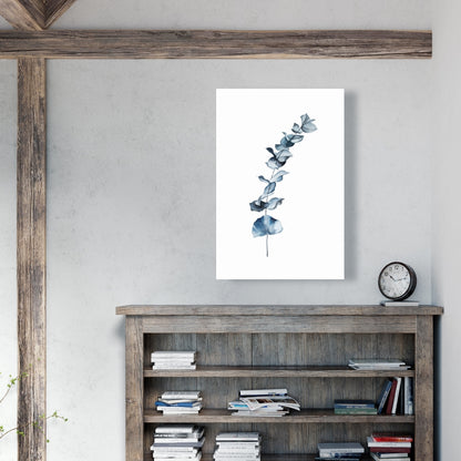Eucalyptus Blue Leaves Canvas - Minimalist Botanical Decor