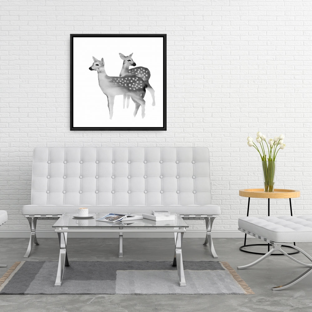 White Rustic Bedroom Canvas | Faon Black and White Decor