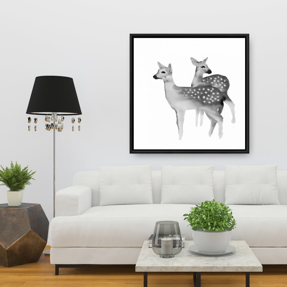 White Rustic Bedroom Canvas | Faon Black and White Decor