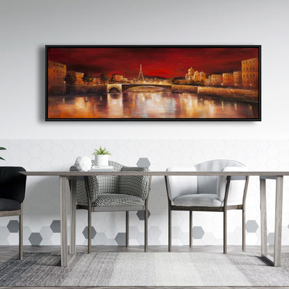 Paris by Red Dawn Canvas - Cities Brown Building Framed Decor