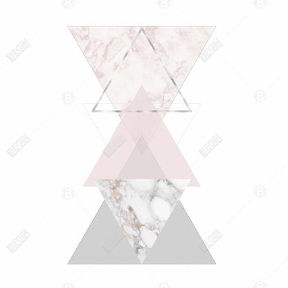 Geometric Art Gray Canvas - Stylish Shapes Bedroom Decor