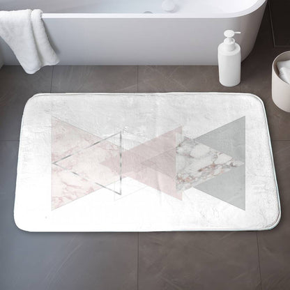 Geometric Art Patterns Shapes Gray Bath Mat | Home Decor