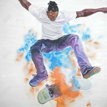 Toile de chambre à coucher « American Blue Skater » | Décoration d'intérieur