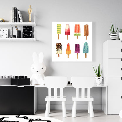Iced Lollipop Food Orange Kitchen Canvas | Home Decor Art