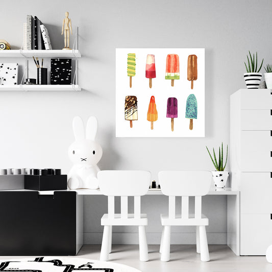 Iced Lollipop Food Orange Kitchen Canvas | Home Decor Art