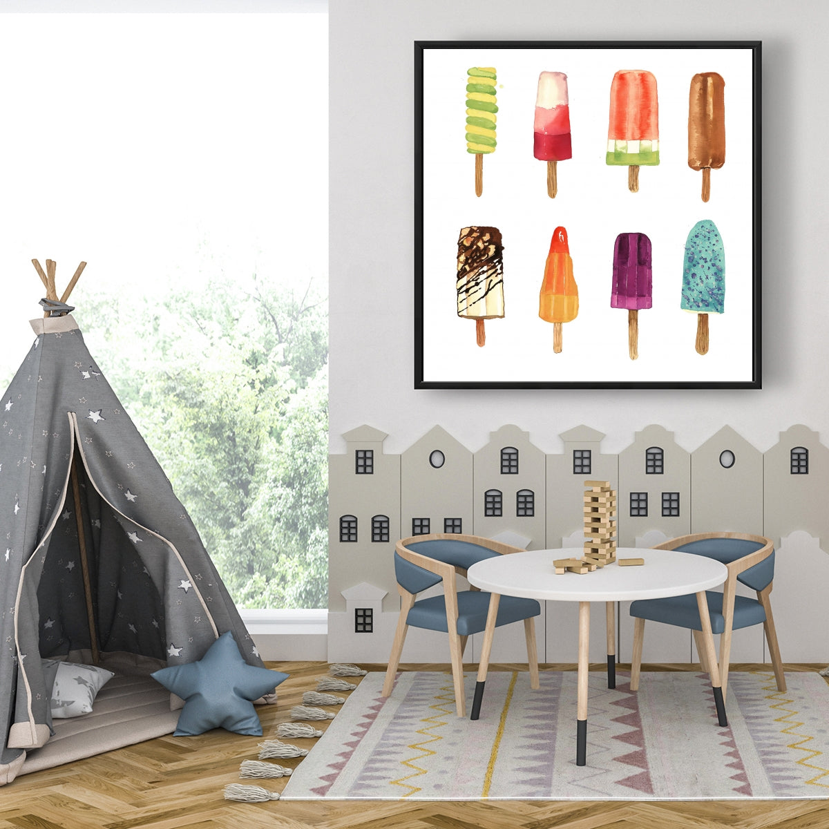 Iced Lollipop Orange Kitchen Canvas | Home Decor Wall Art