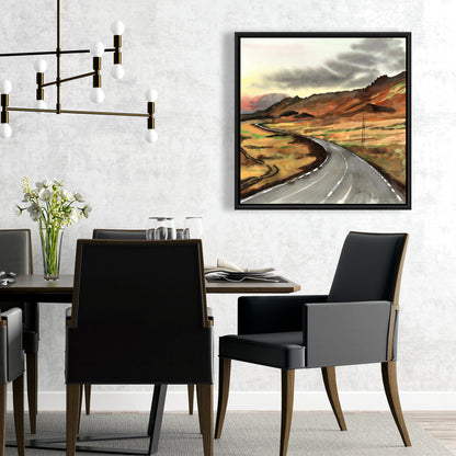 Sur la route en Islande | Décoration sur toile de paysage de montagne