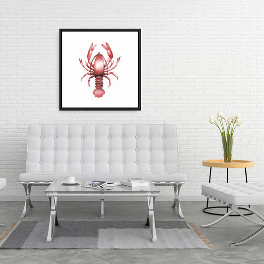 Toile « Cuisine marine au homard » | Décoration d'intérieur aquatique encadrée