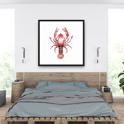 Toile « Cuisine marine au homard » | Décoration d'intérieur aquatique encadrée