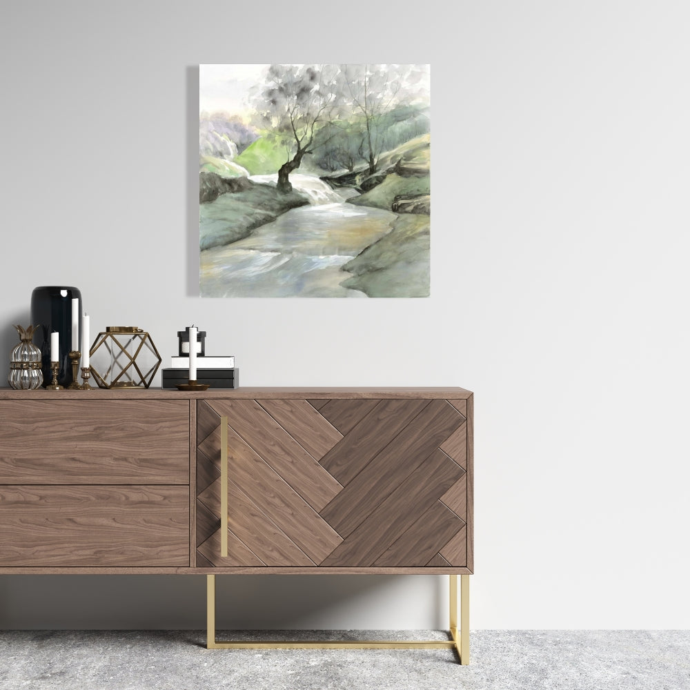 Oasis of Relaxation Canvas - Illustrative Landscape Home Decor