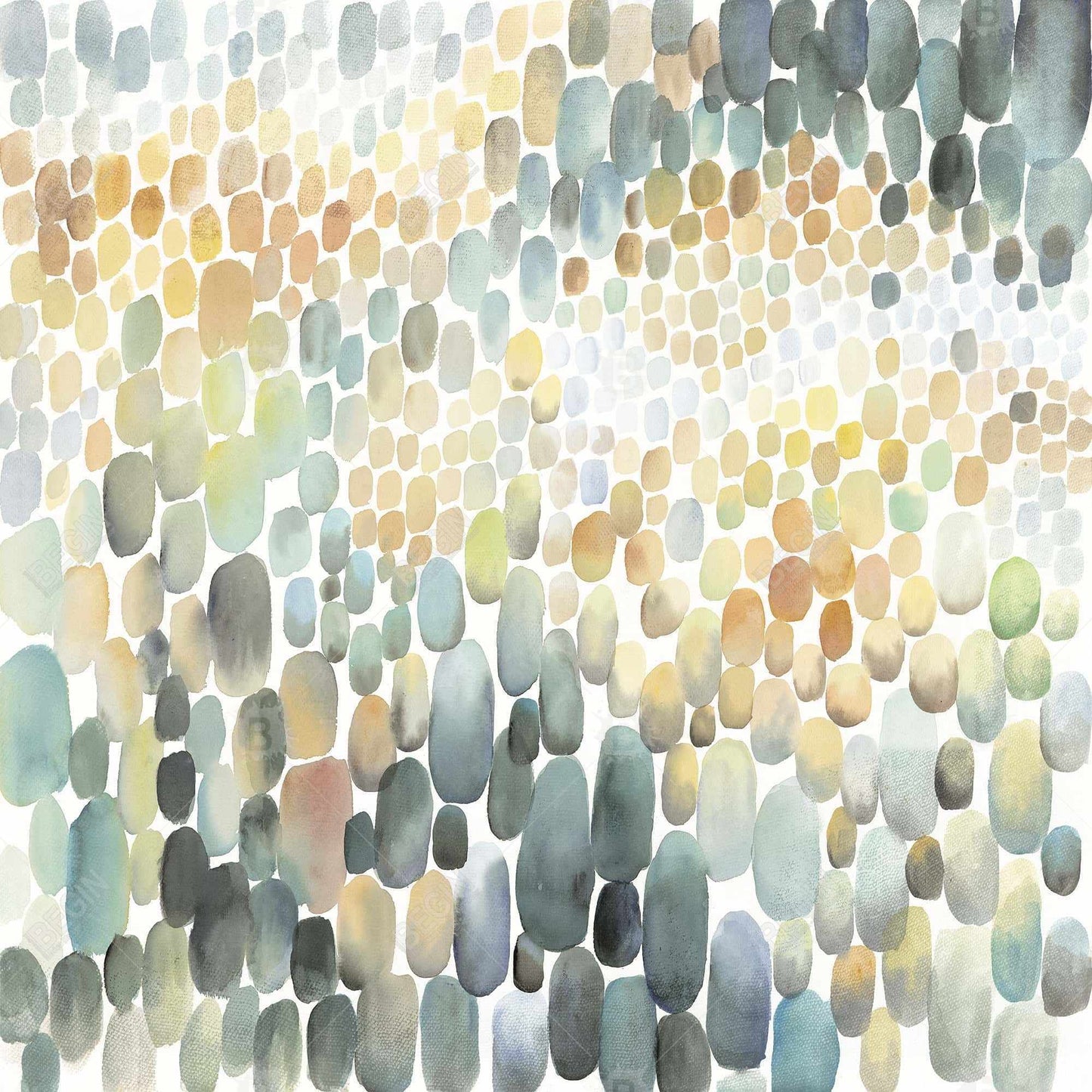 Toile « Groupe de cercles » | Cadre bleu | Décoration d'intérieur