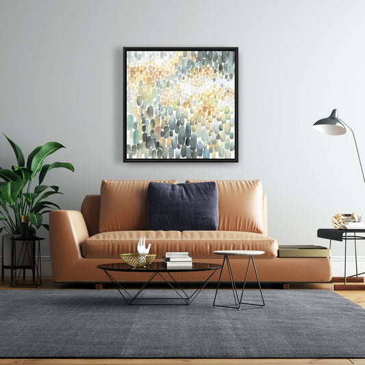 Toile « Groupe de cercles » | Cadre bleu | Décoration d'intérieur