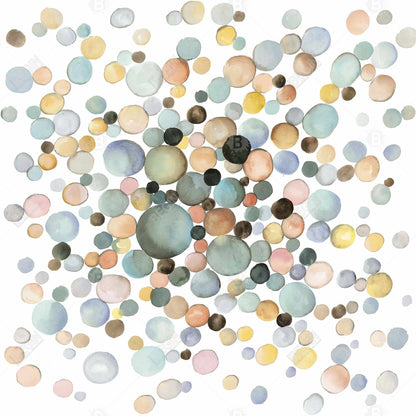 Toile minimaliste « Petites bulles » | Décoration de salle de bain en forme