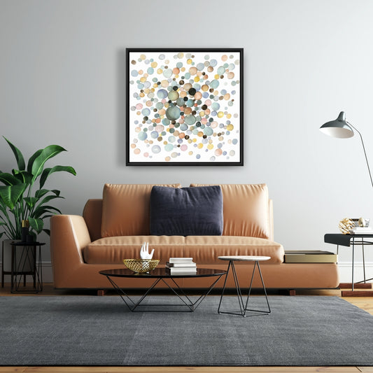 Little Bubbles Minimalist Canvas | Shapes Bathroom Decor