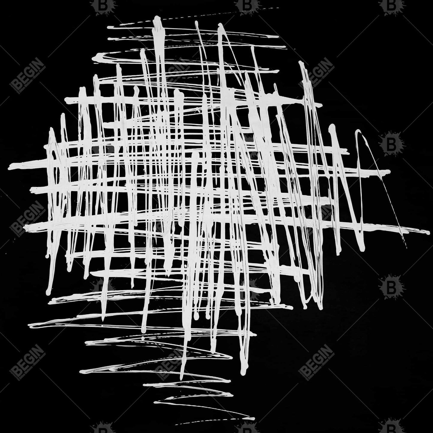 Toile de cuisine abstraite minimaliste contrastée | Décoration d'intérieur