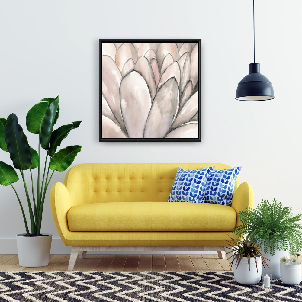 Blush Pink Flower Canvas | Bedroom Wall Art Home Decor