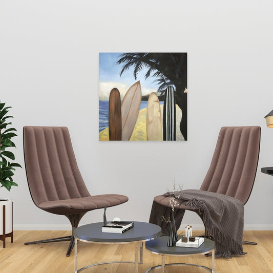 Surfboards Canvas | American Coastal Bedroom Wall Art Decor