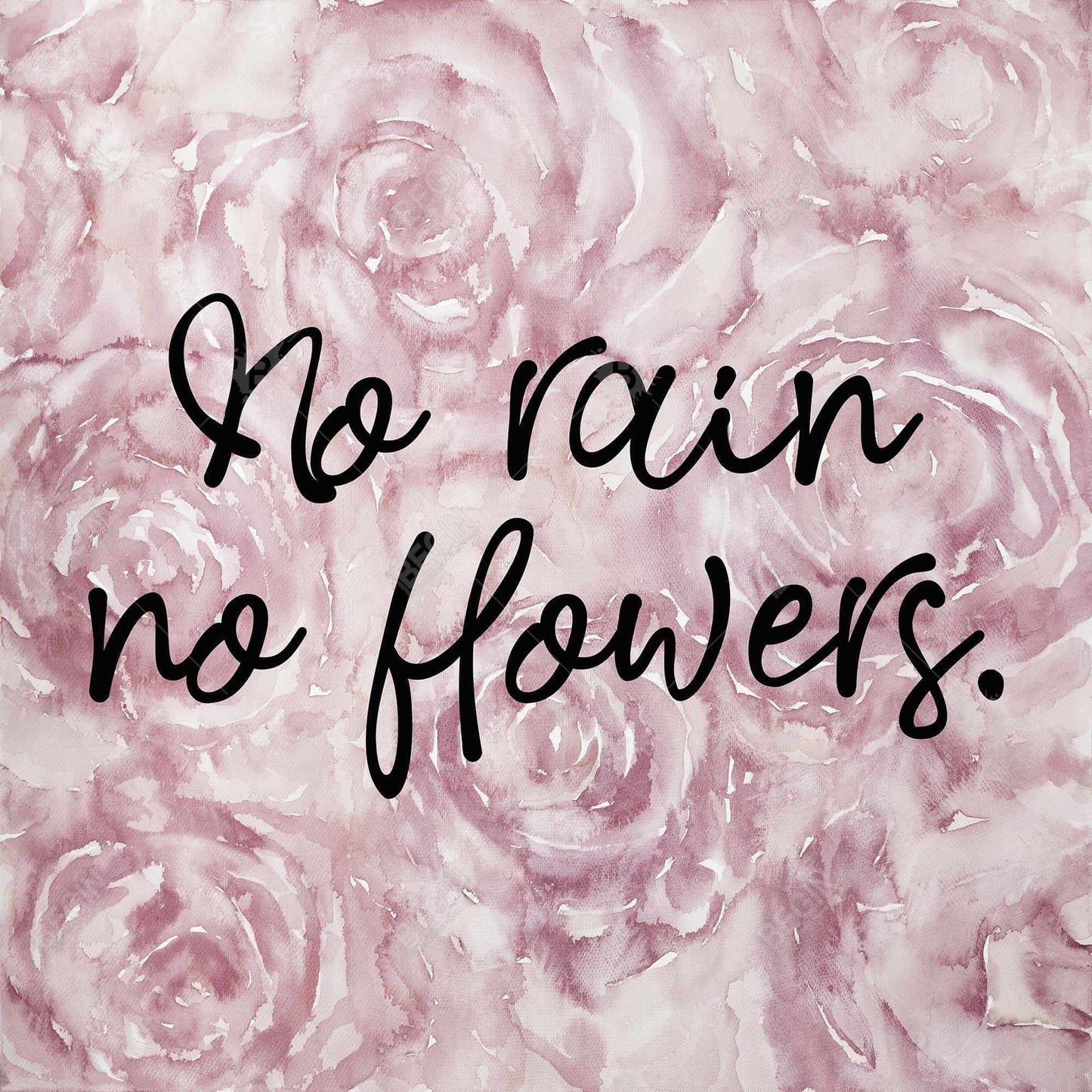 No Rain No Flowers Canvas | Romantic Floral Bedroom Decor