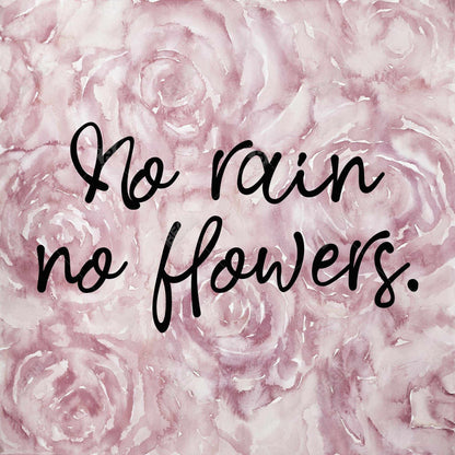 No Rain No Flowers Canvas | Romantic Floral Bedroom Decor