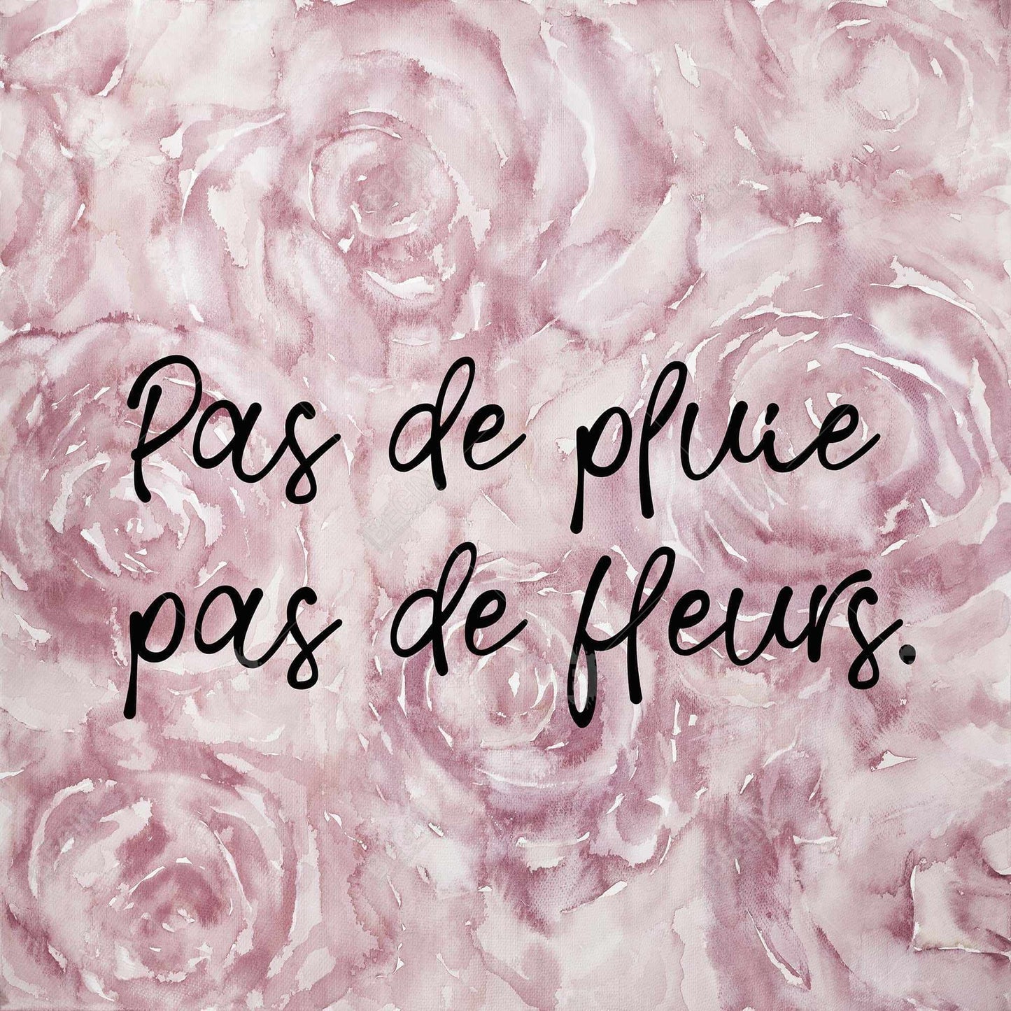 Pink Floral Canvas - Pas de pluie pas de fleurs - Home Decor