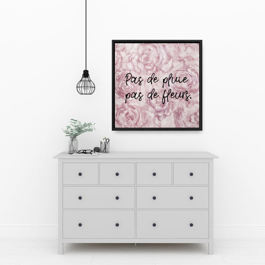 Pas de pluie pas de fleurs | Décor de toile de chambre à coucher florale