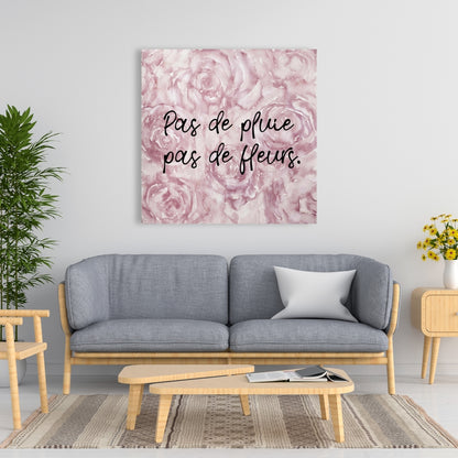 Pink Floral Canvas - Pas de pluie pas de fleurs - Home Decor
