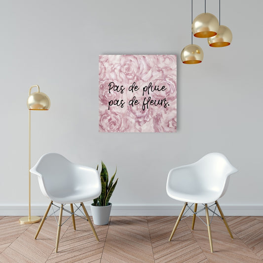 Pink Floral Canvas - Pas de pluie pas de fleurs - Home Decor