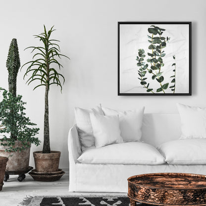 Toile botanique Tiges d'eucalyptus | Décoration de chambre minimaliste