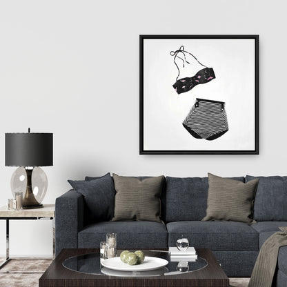 Maillot de bain vintage en toile pour femme | Vêtements blancs, décoration d'intérieur