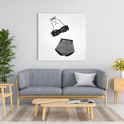 Toile vintage pour maillot de bain femme - Décoration de chambre