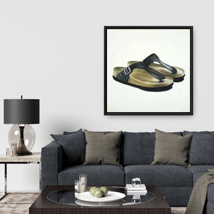 Toile « Sandales et chaussures » | Décoration murale pour chambre américaine