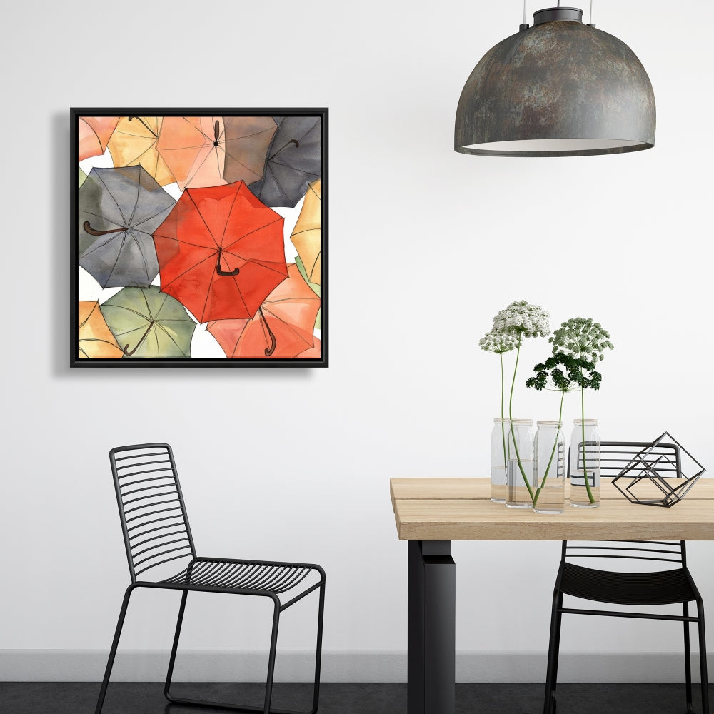 Toile encadrée « Les Parapluies du Petit Champlain » | Décoration intérieure