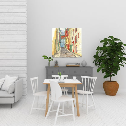 Lane in le Petit Champlain Canvas - Building Cities Livingroom Decor