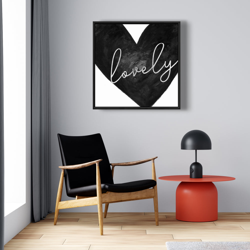 Minimalist Bedroom Quote Lovely Framed Canvas | Home Decor