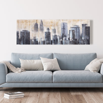 Toile « Bâtiments à travers les nuages » | Décoration d'intérieur moderne