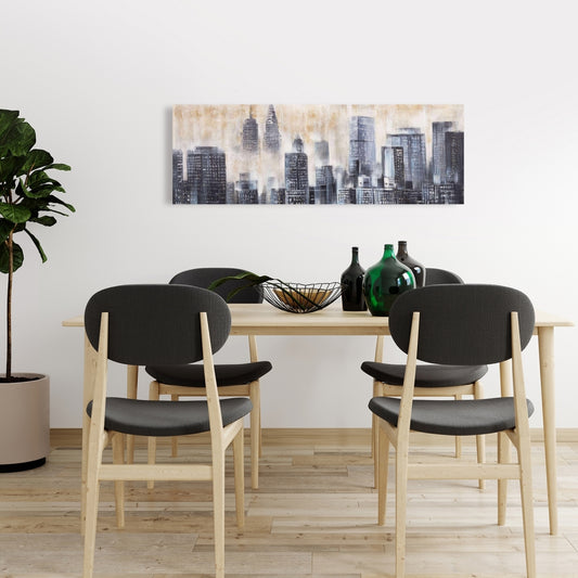 Buildings Through the Clouds Canvas | Modern Home Decor Art