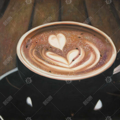 Artistic Cappuccino Canvas | Food Kitchen Decor for Home