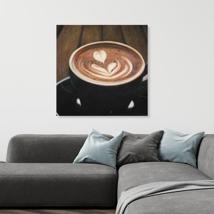 Toile artistique Cappuccino | Décoration de cuisine pour la maison