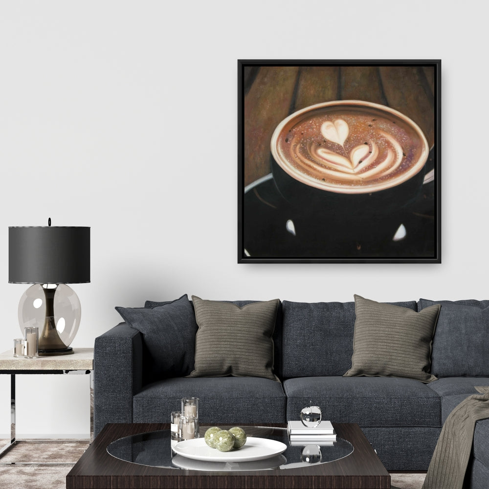 Toile artistique Cappuccino - Décoration d'intérieur gastronomique
