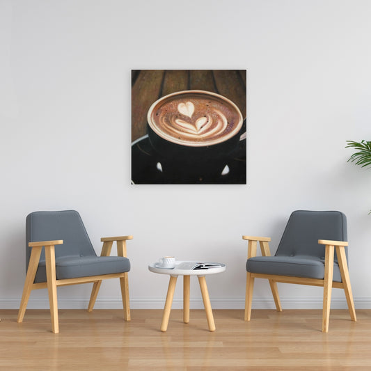Artistic Cappuccino Canvas | Food Kitchen Decor for Home