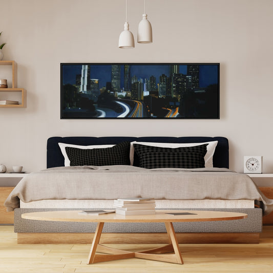 Toile encadrée Atlanta la nuit | Décoration de chambre urbaine